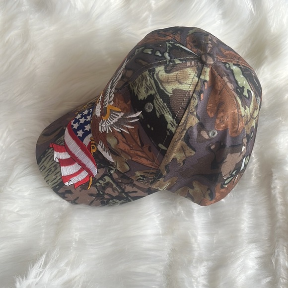 American flag and eagle camouflage baseball hat cap - Picture 9 of 13